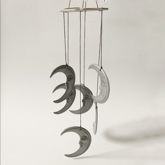 Vintage Other - Vintage 90s metal moon wind chime